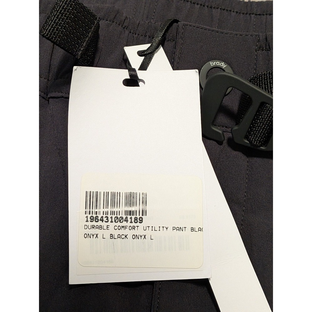 NWT Brady Men's Onyx Black Durable Comfort Utility Pant Size Large - Picture 4 of 9
